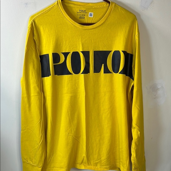 Men’s Polo by Ralph Lauren Bright Yellow Crewneck Tee Size Large - Picture 1 of 5